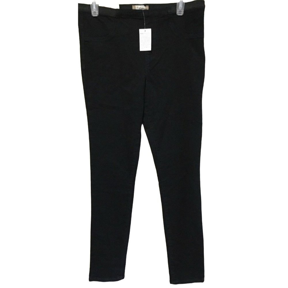 Altar'd State Women's XS Black Pull On Skinny Leggings blue topstitching